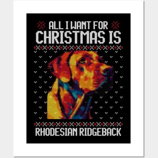 All I Want for Christmas is Rhodesian Ridgeback - Christmas Gift for Dog Lover Posters and Art